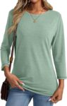 13% OFF Women 3/4 Length Sleeve Crew Neck Shirts